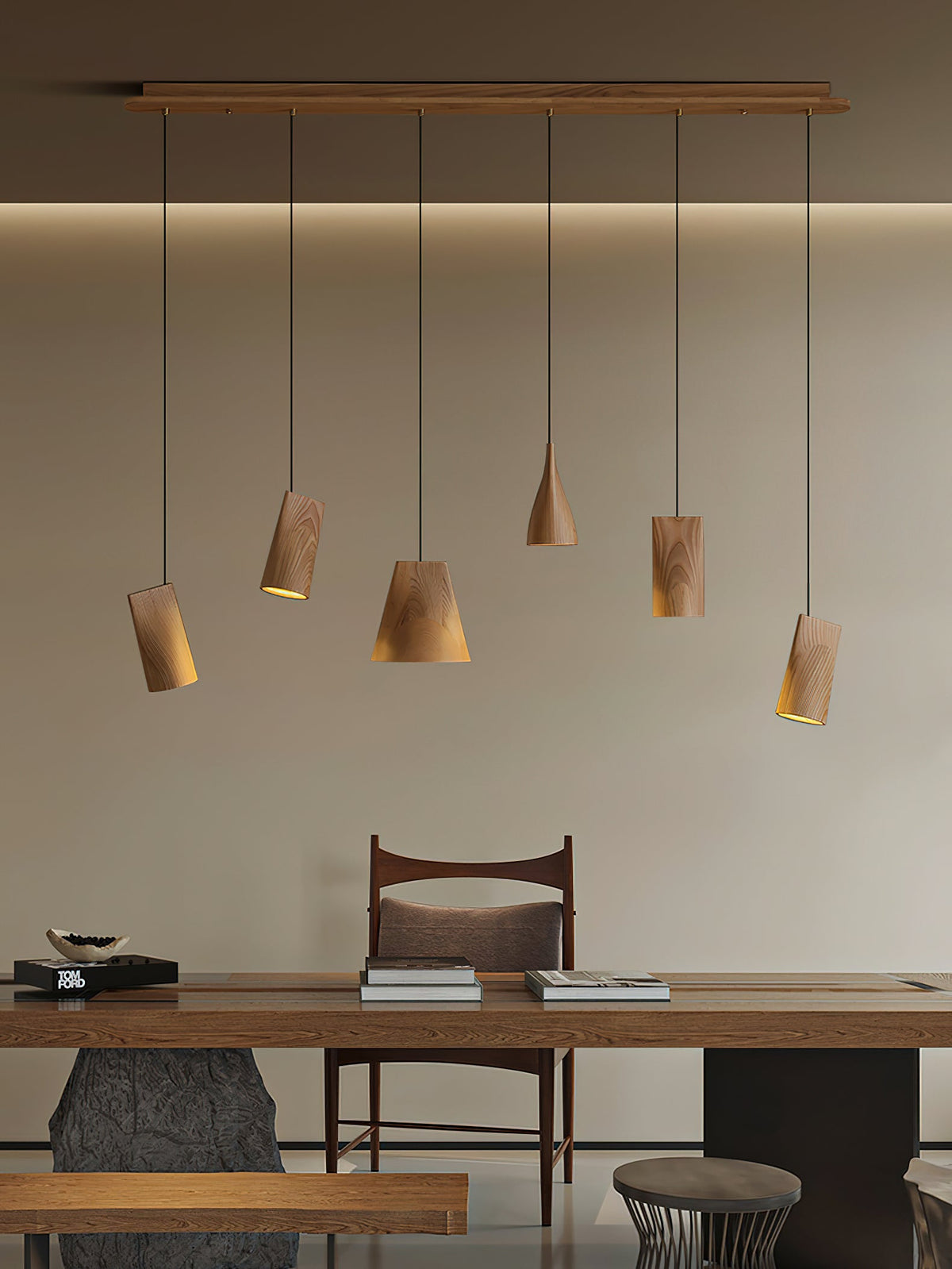 Bellwood Wood Bell Pendant Light - product view 9