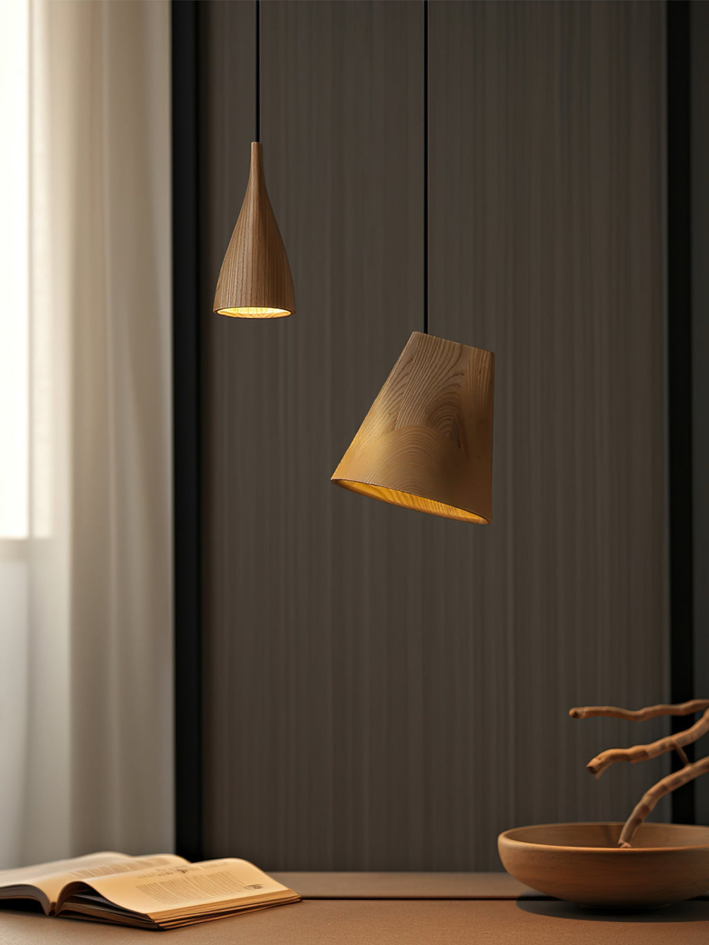 Bellwood Wood Bell Pendant Light - product view 52