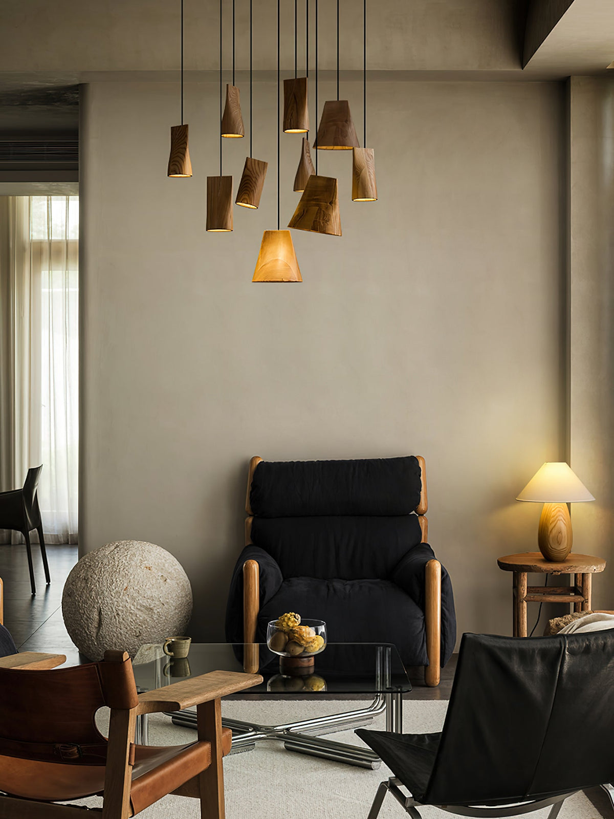 Bellwood Wood Bell Pendant Light - product view 90