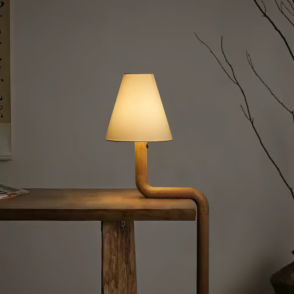 Bend Wood Table Lamp — product and interior detail 2