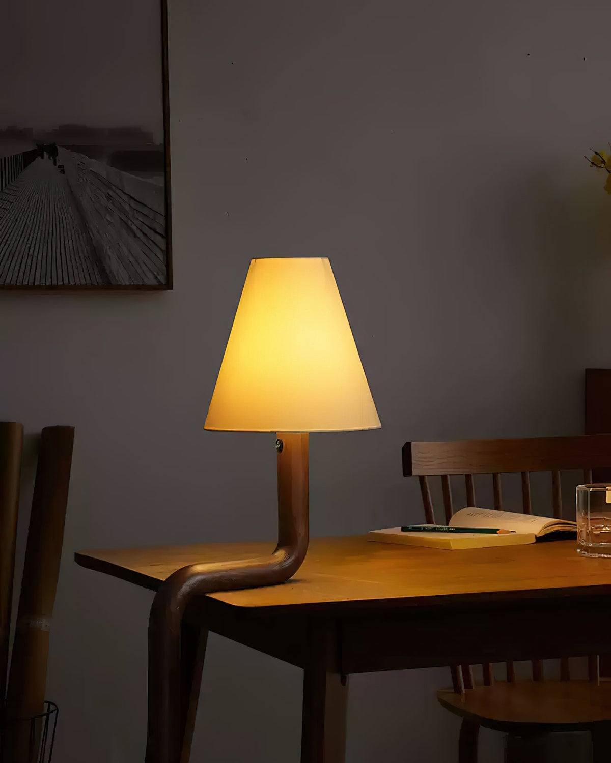 Bend Wood Table Lamp — product and interior detail 3