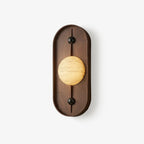 Bezel Alabaster-Look LED Wall Light – wall sconce view 1