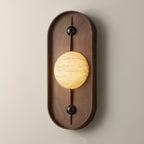 Bezel Alabaster-Look LED Wall Light – wall sconce view 7