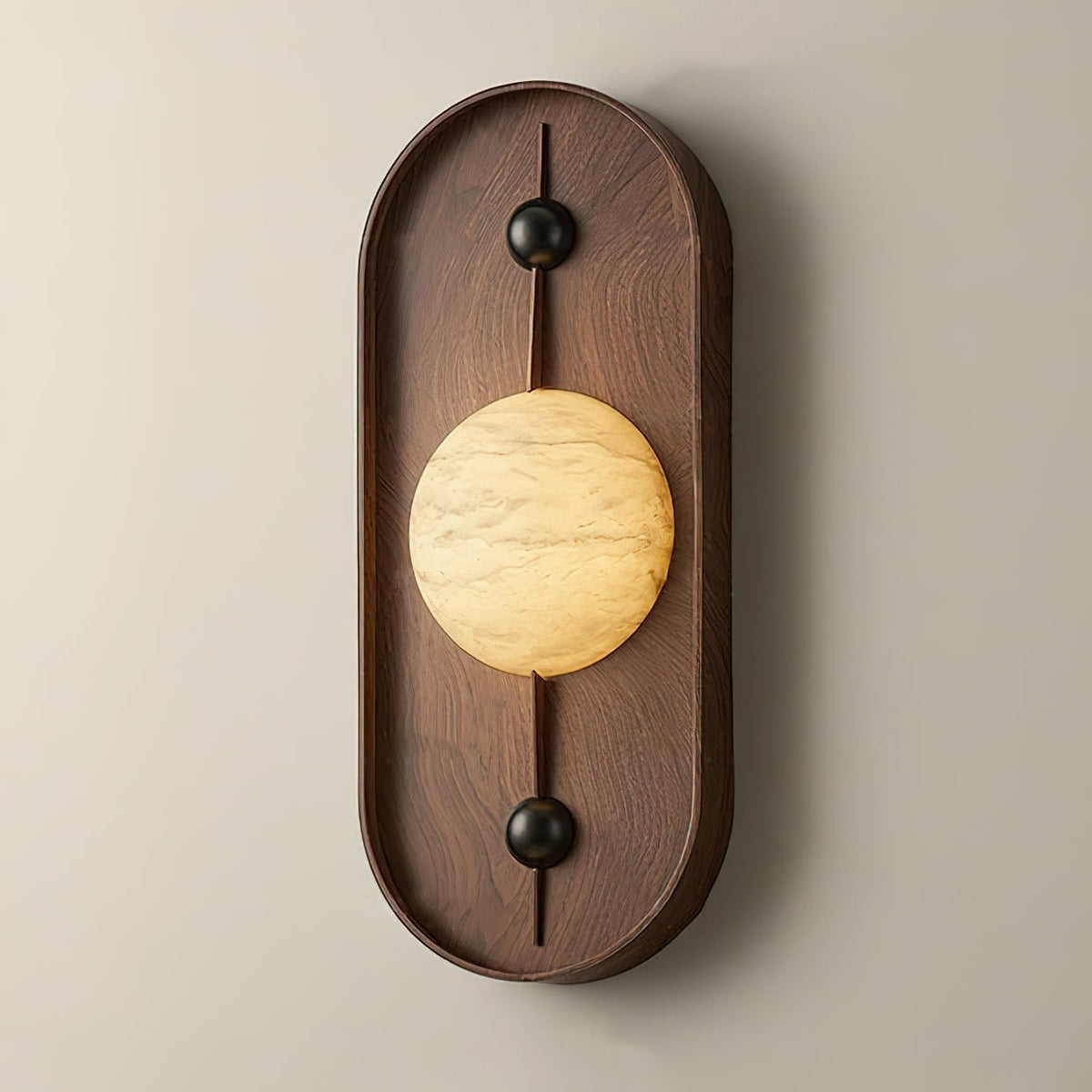 Bezel Alabaster-Look LED Wall Light – wall sconce view 7