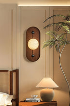 Bezel Alabaster-Look LED Wall Light – wall sconce view 11