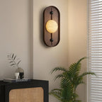 Bezel Alabaster-Look LED Wall Light – wall sconce view 16