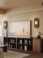 Bezel Alabaster-Look LED Wall Light – wall sconce view 17