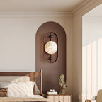 Bezel Alabaster-Look LED Wall Light – wall sconce view 18