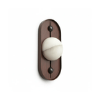 Bezel Alabaster-Look LED Wall Light – wall sconce view 19