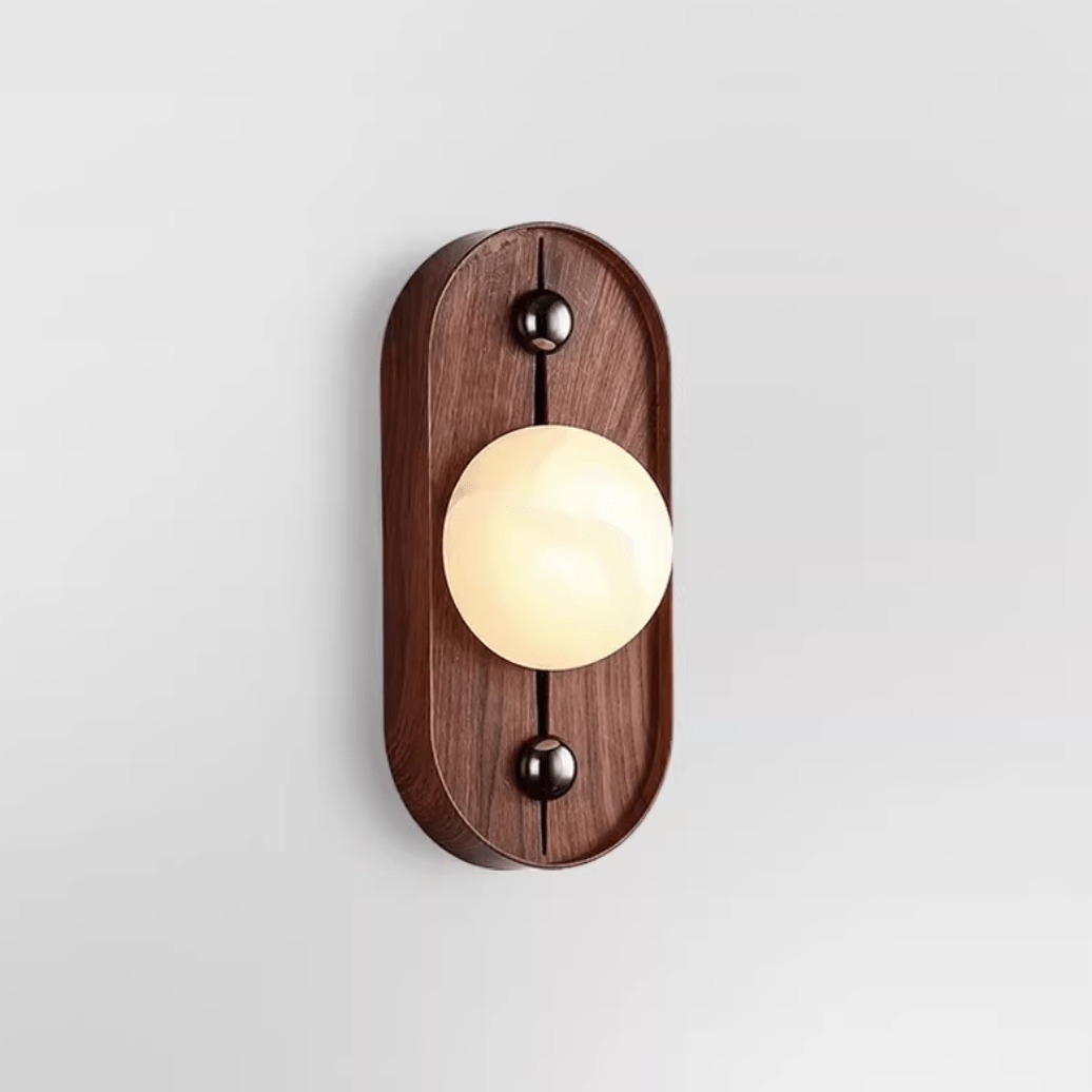 Bezel Alabaster-Look LED Wall Light – wall sconce view 22