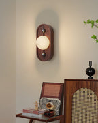 Bezel Alabaster-Look LED Wall Light – wall sconce view 23