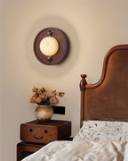 Bezel Alabaster-Look LED Wall Light – wall sconce view 24