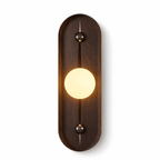 Bezel Alabaster-Look LED Wall Light – wall sconce view 25