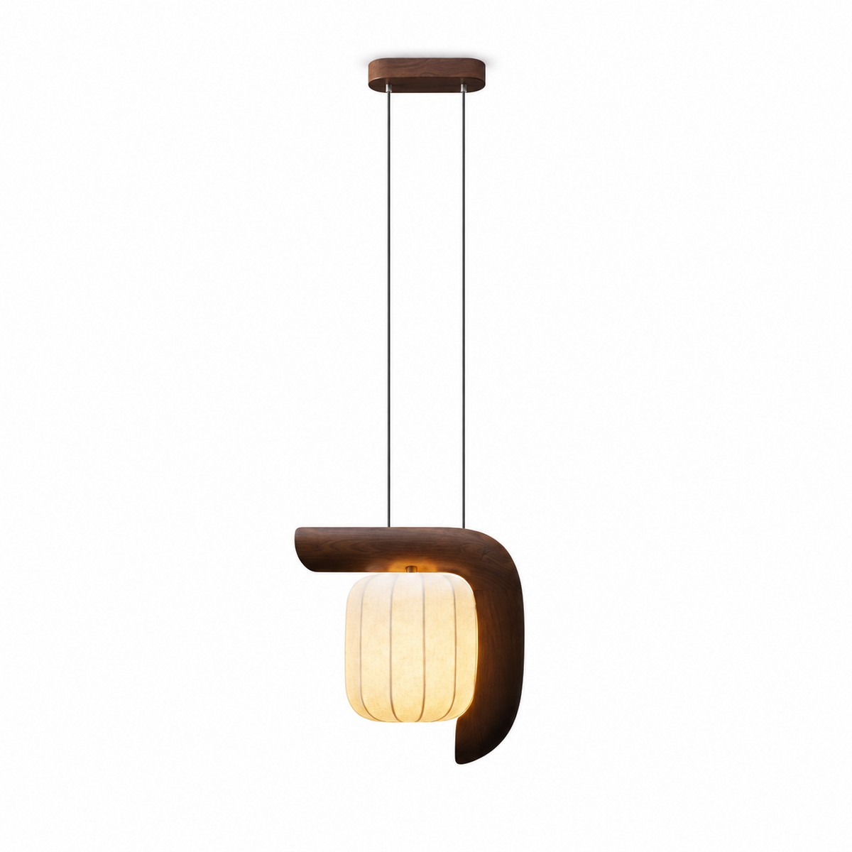 Bough Fluted Paper Pendant Lamp — product and interior detail 12