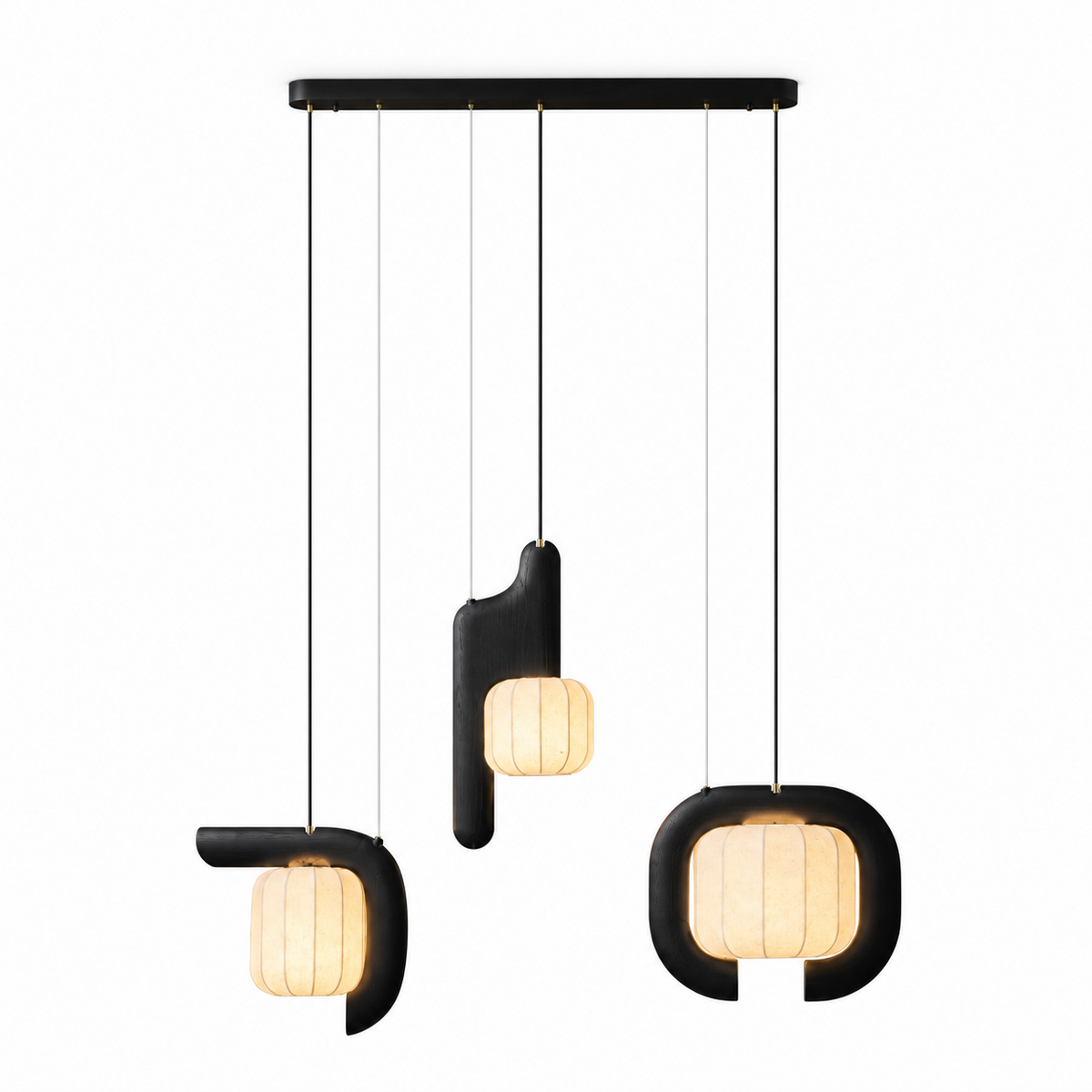 Bough Fluted Paper Pendant Lamp — product and interior detail 13