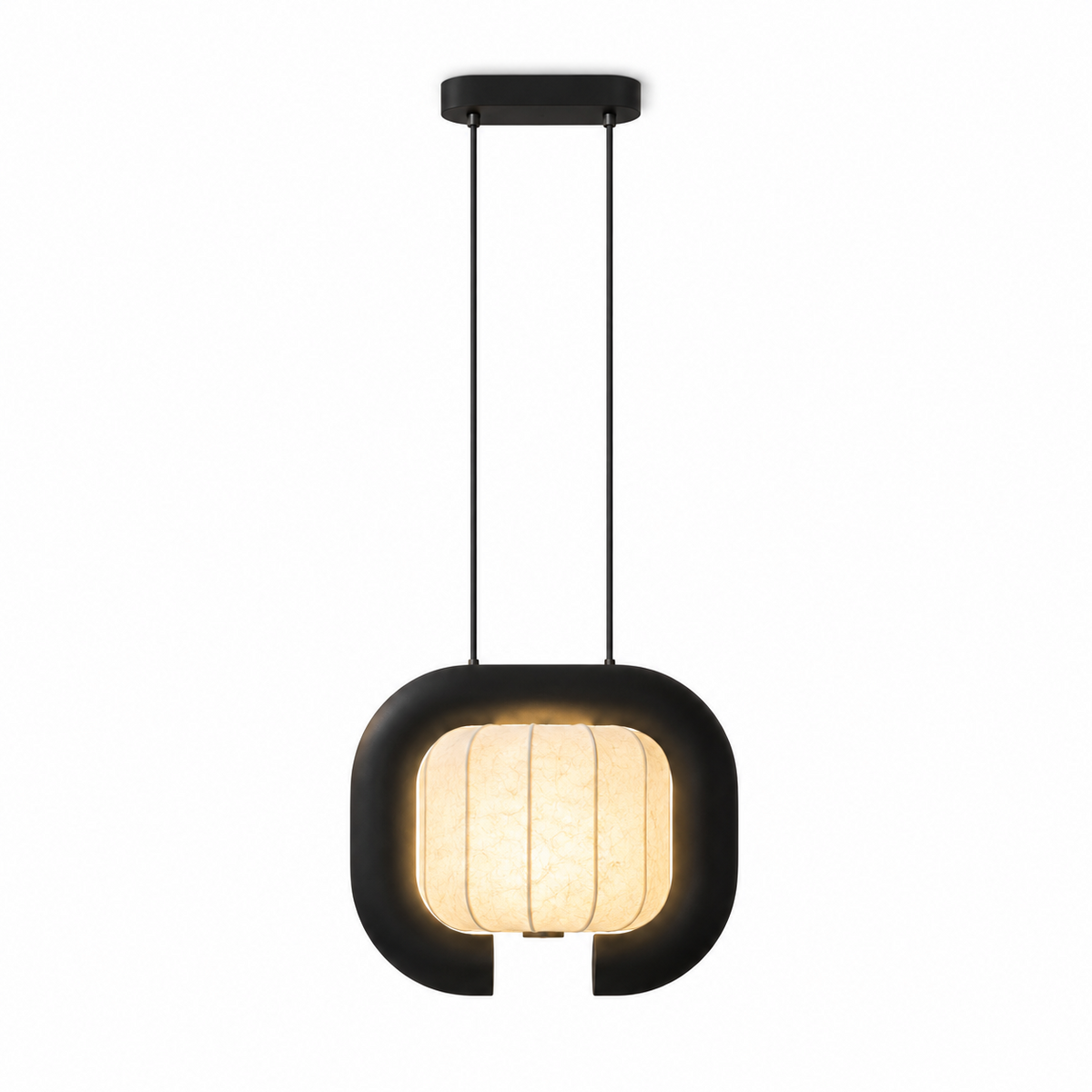 Bough Fluted Paper Pendant Lamp — product and interior detail 14