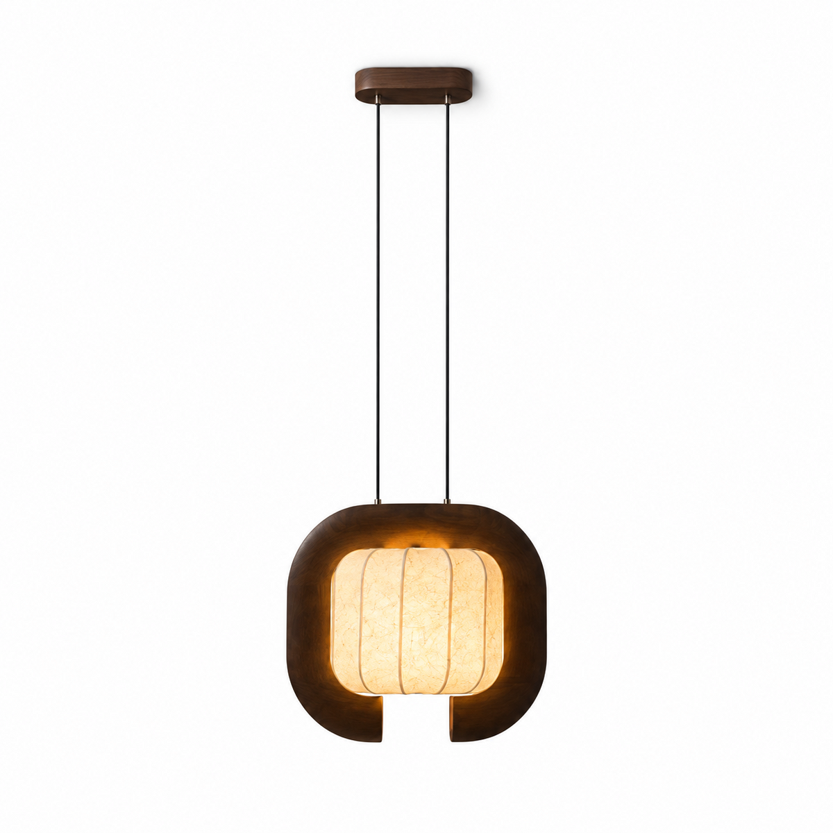 Bough Fluted Paper Pendant Lamp — product and interior detail 15
