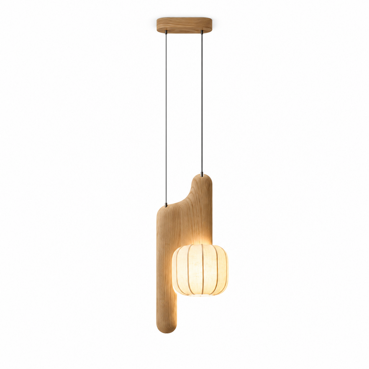 Bough Fluted Paper Pendant Lamp — product and interior detail 16