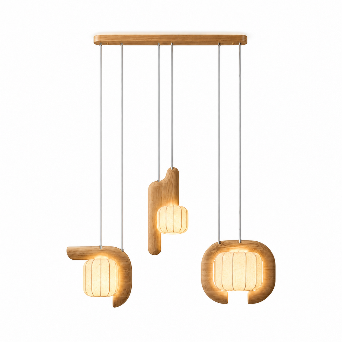 Bough Fluted Paper Pendant Lamp — product and interior detail 20