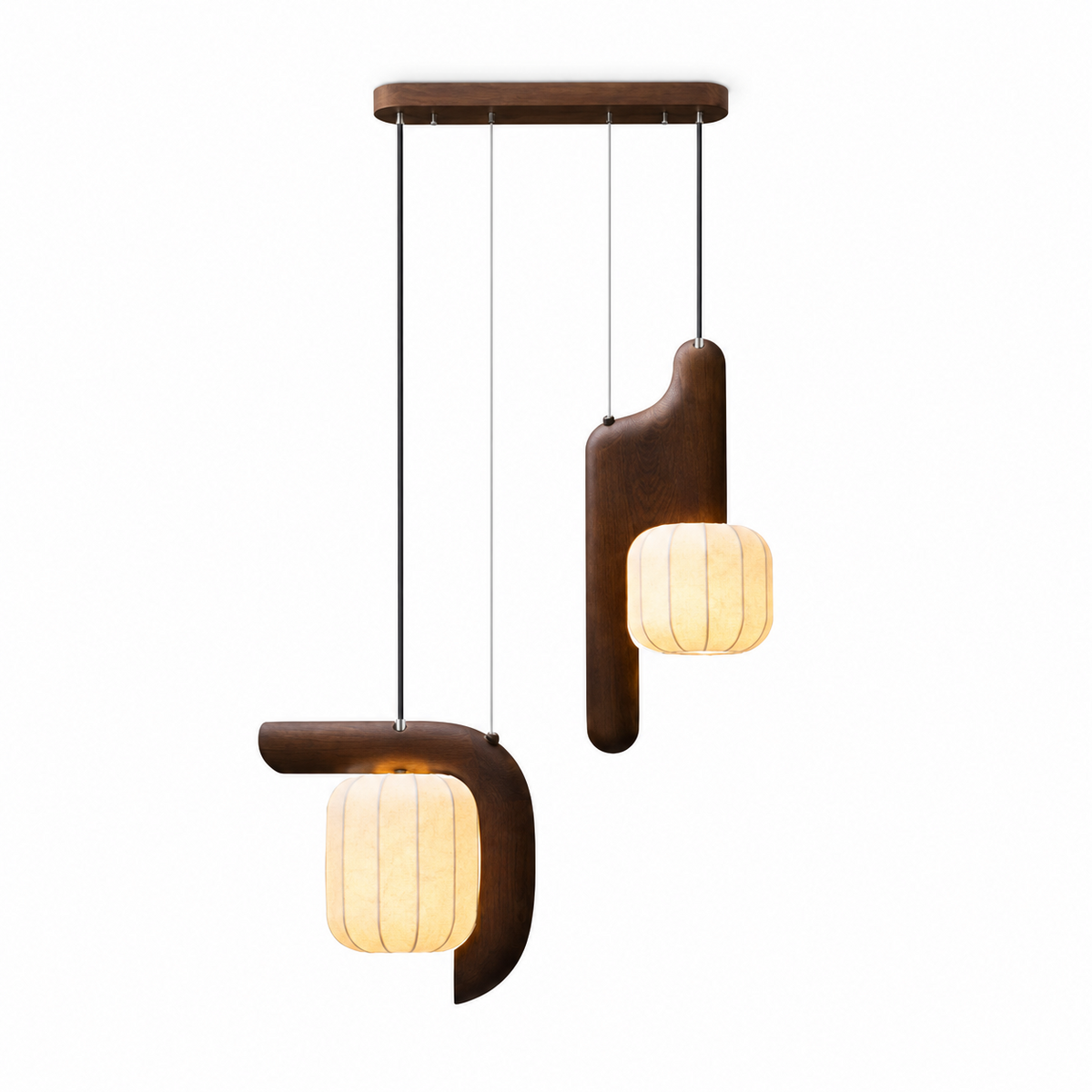 Bough Fluted Paper Pendant Lamp — product and interior detail 21