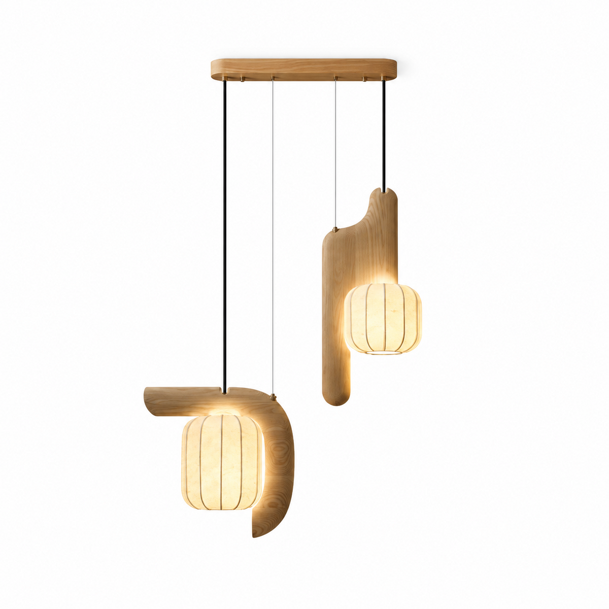 Bough Fluted Paper Pendant Lamp — product and interior detail 22