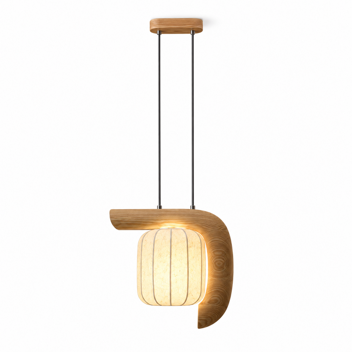 Bough Fluted Paper Pendant Lamp — product and interior detail 23