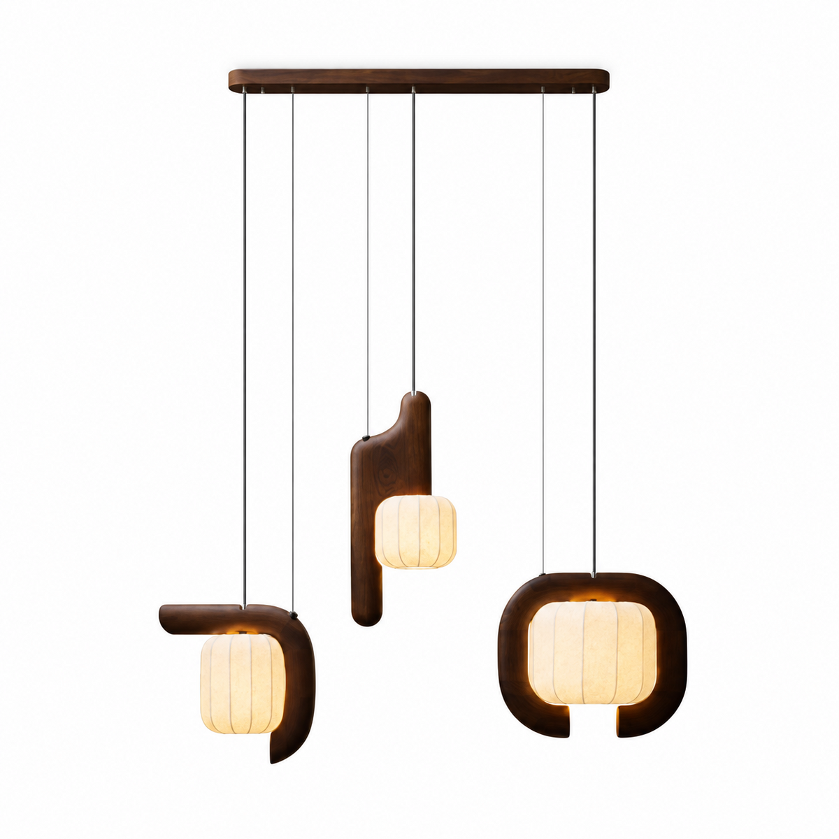 Bough Fluted Paper Pendant Lamp — product and interior detail 24