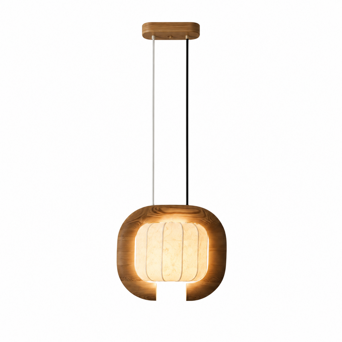 Bough Fluted Paper Pendant Lamp — product and interior detail 25