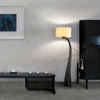 Bow Curve Wood and Fabric Floor Lamp - product view 13