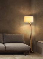 Bow Curve Wood and Fabric Floor Lamp - product view 22
