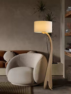 Bow Curve Wood and Fabric Floor Lamp - product view 24