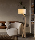 Bow Curve Wood and Fabric Floor Lamp - product view 25