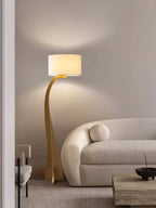 Bow Curve Wood and Fabric Floor Lamp - product view 26