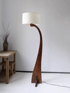 Bow Curve Wood and Fabric Floor Lamp - product view 27