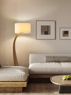 Bow Curve Wood and Fabric Floor Lamp - product view 31