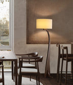 Bow Curve Wood and Fabric Floor Lamp - product view 34