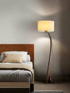 Bow Curve Wood and Fabric Floor Lamp - product view 38