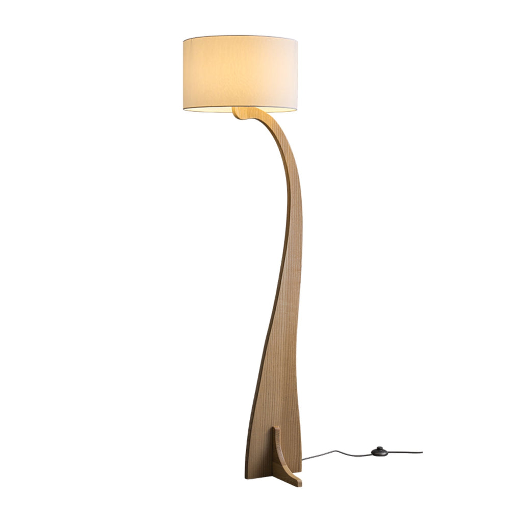 Bow Curve Wood and Fabric Floor Lamp - product view 41