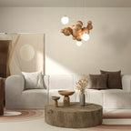 Bubble Wood Ball Globe Chandelier - product view 7