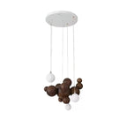Bubble Wood Ball Globe Chandelier - product view 12