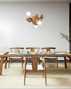 Bubble Wood Ball Globe Chandelier - product view 14
