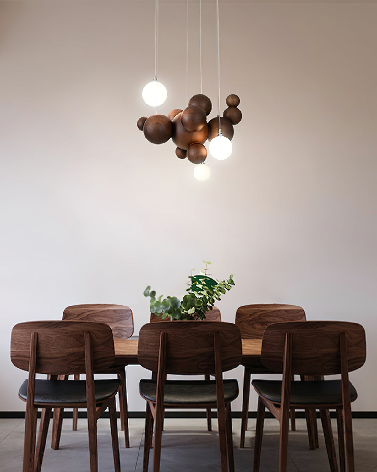 Bubble Wood Ball Globe Chandelier - product view 16