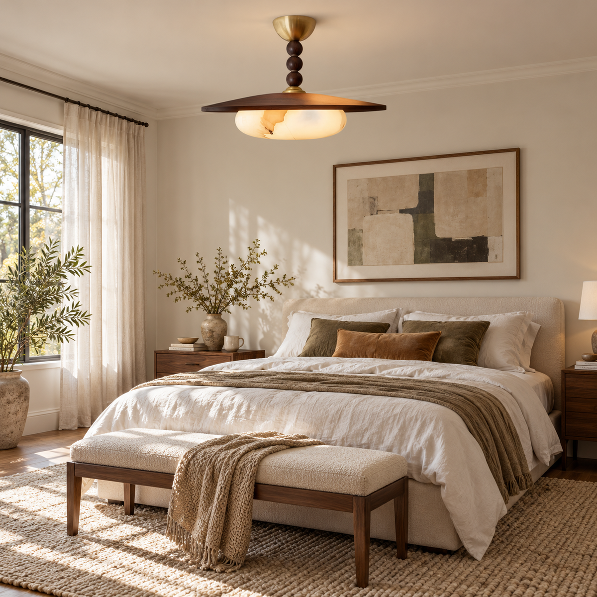 Vicenza Wood LED Ceiling Light