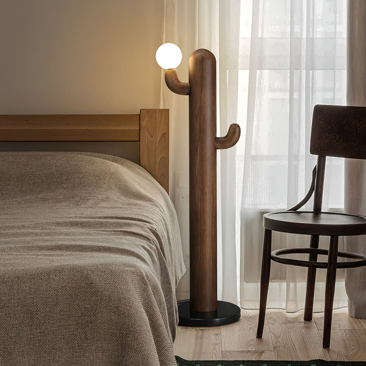 Cactus Wood Floor Lamp — product and interior detail 2