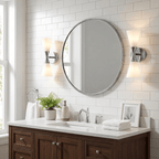 Calden Double Cone Glass Wall Sconce — finish, form and room detail 5