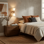 Calden Double Cone Glass Wall Sconce — finish, form and room detail 8