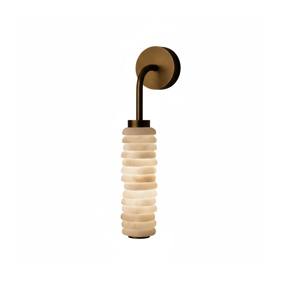 Calven Cylinder Alabaster LED Wall Sconce — product view