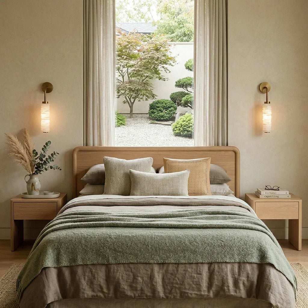 Calven Cylinder Alabaster LED Wall Sconce — product, finish and specification view 7
