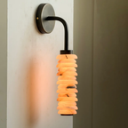 Calven Cylinder Alabaster LED Wall Sconce — product, finish and specification view 13