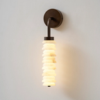 Calven Cylinder Alabaster LED Wall Sconce — product, finish and specification view 19